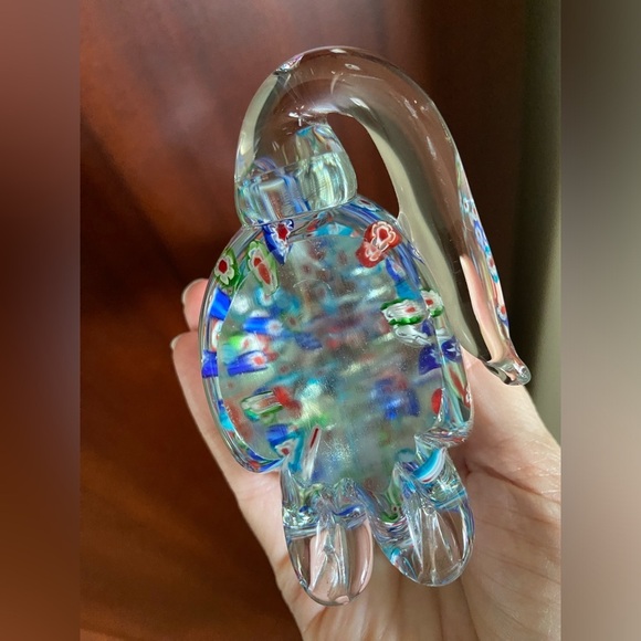 Adorable Glass CAT with colorful Millefiori Statue Paperweight - Picture 8 of 8